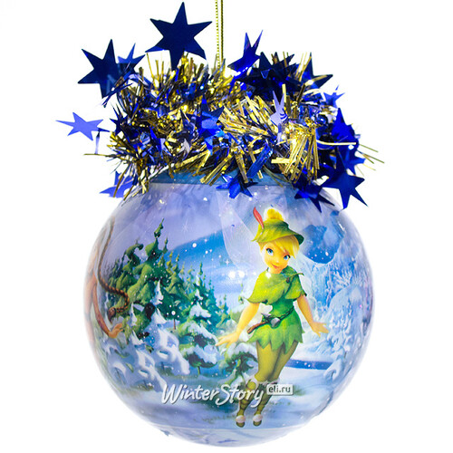 Пластиковый елочный шар Фея Динь-Динь с Подружками - Зима 9.5 см MOROZCO