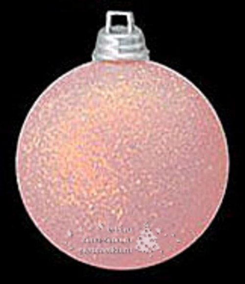 Пластиковый глянцевый шар 15 см розовый, HollClass Holiday Classics