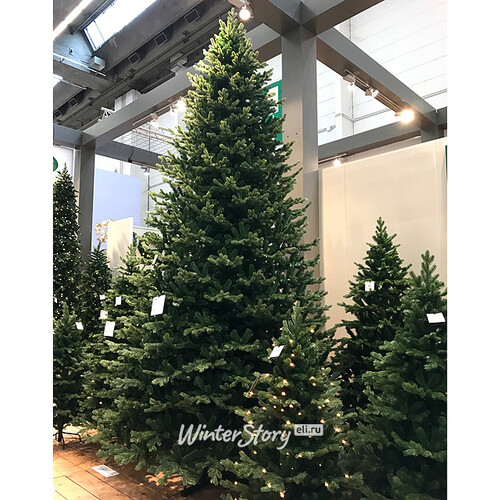 Искусственная елка с лампочками Шервуд Премиум 230 см, 336 теплых белых ламп, ЛИТАЯ + ПВХ Triumph Tree