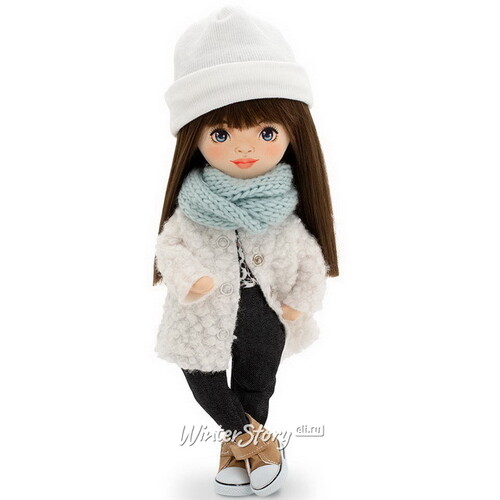 Мягкая кукла Sweet Sisters: Sophie в белой шубке 32 см, коллекция Европейская зима Orange Toys