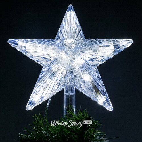 Звезда на елку Марвен 22 см, 21 теплых/холодных белых LED ламп, пульт управления, IP20 Snowhouse