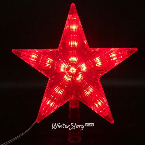 Светящаяся звезда на елку Starry Shine 21 см, 31 красная LED лампа Snowhouse