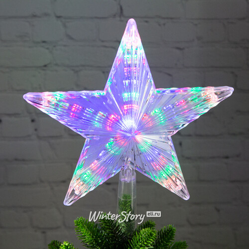 Светодиодная Звезда на елку 22 см разноцветная 30 LED ламп Snowhouse