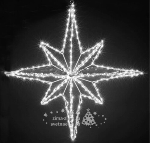 Звезда светодиодная каркасная, уличная, 80см, белая, IP44 BEAUTY LED