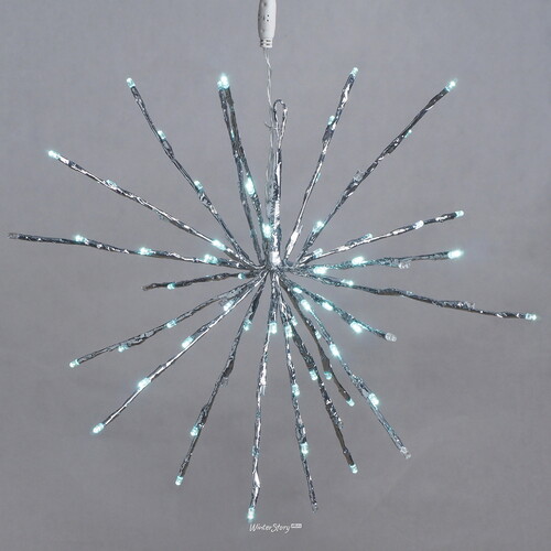 Светодиодный Ежик 40 см, 80 холодных белых LED ламп с мерцанием, IP44 Snowhouse