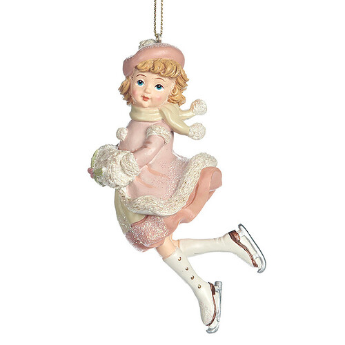 Елочное украшение "Прокатимся на коньках!", девочка, 11 см, подвеска Goodwill