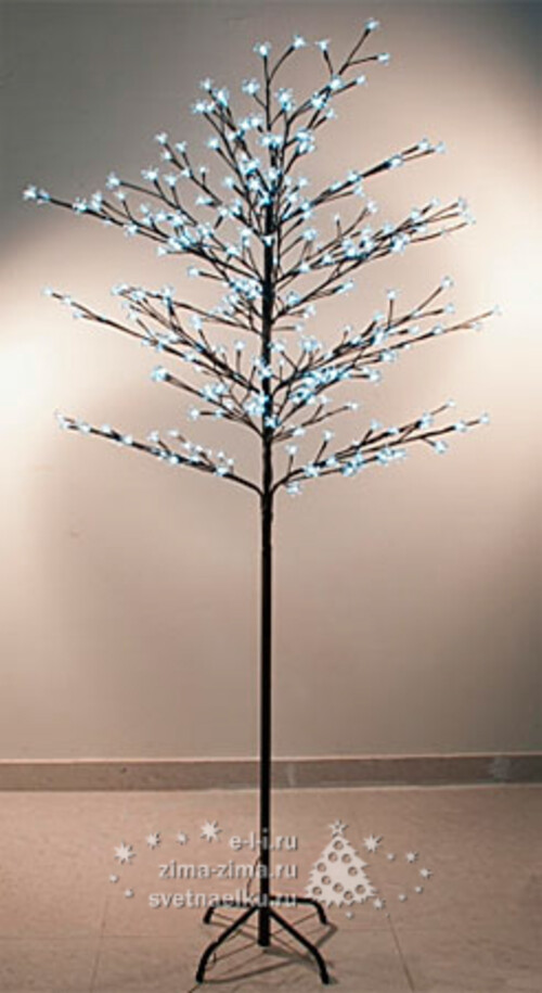Светодиодное дерево "Сакура", 200 см, уличное, 304 ХОЛОДНЫХ БЕЛЫХ LED ламп Ели Пенери