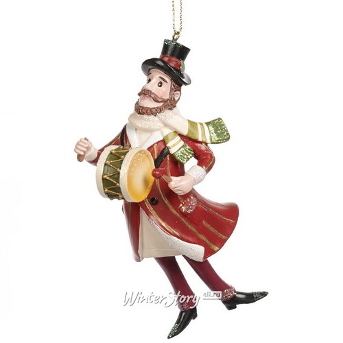 Елочная игрушка Господин Викториан с барабаном - Christmas Carol 11 см, подвеска Goodwill