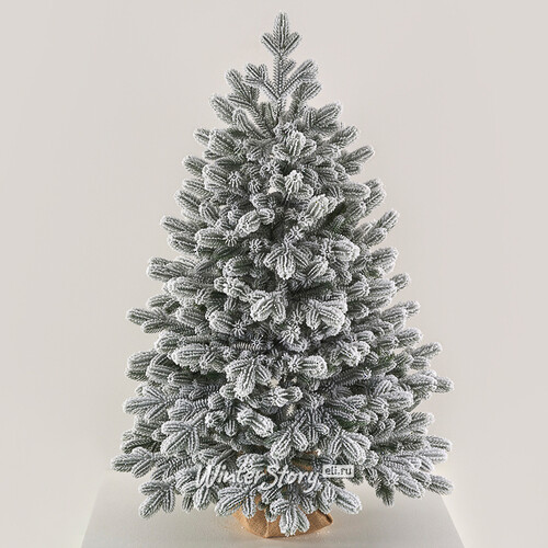 Настольная елка в мешочке Византийская заснеженная 70 см, ЛИТАЯ 100% Max Christmas