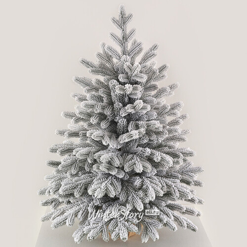 Настольная елка в мешочке Версальская заснеженная 70 см, ЛИТАЯ 100% Max Christmas