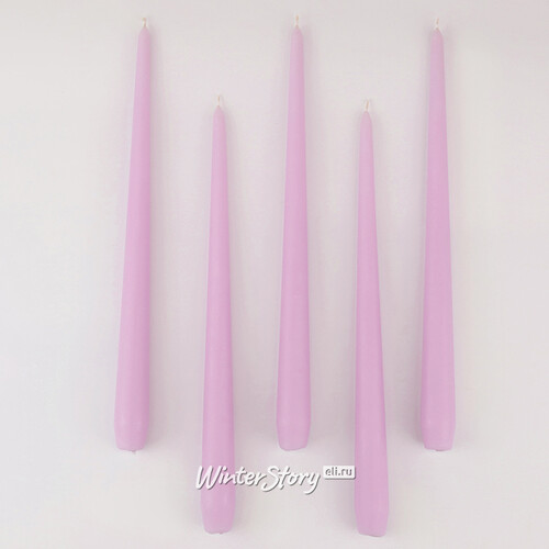 Высокие свечи Андреа Velvet 30 см, 5 шт, вересковые Candleslight