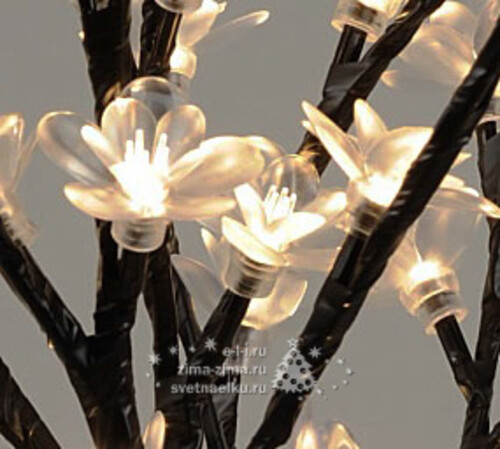 Светодиодное мини дерево Цветущая Яблоня, 45 см, уличное, 48 LED ламп, теплый белый Kaemingk