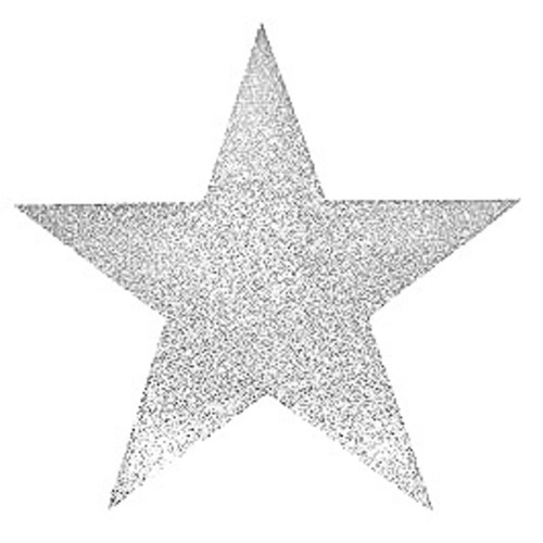 Звезда с блестками 50 см серебряная, пеноплекс МанузинЪ