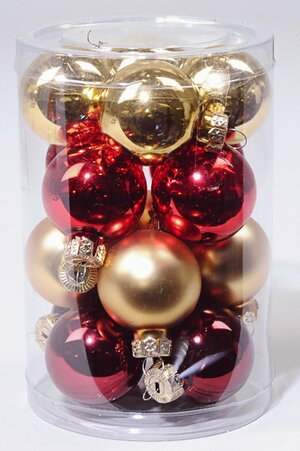 Коллекция стеклянных шаров Традиции 3.5 см, 16 шт Kaemingk фото 1