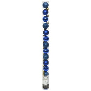 Набор пластиковых шаров Блеск 3 см синий королевский, 14 шт Kaemingk фото 3
