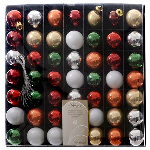Коллекция пластиковых шаров Petit Briller - Палитра 3 см, 49 шт Kaemingk фото 1