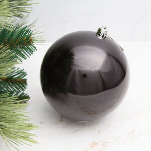 Пластиковый шар 14 см черный глянцевый, 2 сорт Kaemingk фото 1