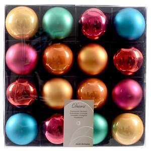 Коллекция пластиковых шаров Salute - Калейдоскоп 6 см, 16 шт Kaemingk фото 2