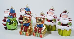 Набор елочных игрушек "Новогодние персонажи", 12 см, 2 шт, Санта с мешком Kaemingk фото 1