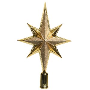 Верхушка Вифлеемская Звезда 25 см золотая Winter Deco фото 2