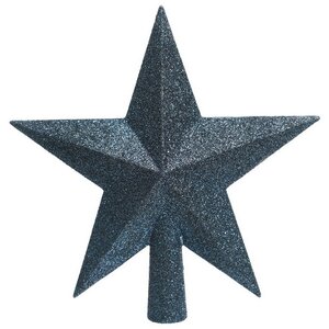 Верхушка Звезда 19 см синий бархат Kaemingk фото 1