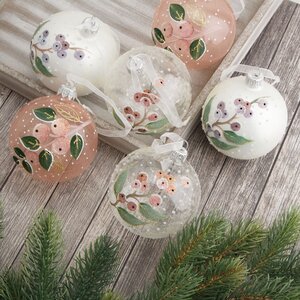Набор стеклянных шаров Мадридские ягоды 8 см, 6 шт Kaemingk фото 4