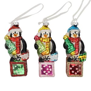 Набор елочных игрушек Christmas Pingui 11 см, 3 шт Kaemingk фото 1