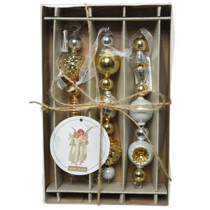 Набор елочных украшений Vintage Christmas: Soft Gold 15 см, 3 шт, стекло, подвеска Kaemingk фото 2