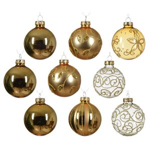 Набор стеклянных шаров Modellato - Золотой 7 см, 13 шт Winter Deco фото 1