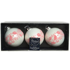 Набор стеклянных шаров Mirasole Soft Pink 8 см, 3 шт Kaemingk фото 3