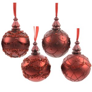 Набор стеклянных шаров "ГРАНАТОВОЕ ОЖЕРЕЛЬЕ", 6 см, 24 шт Kaemingk фото 1