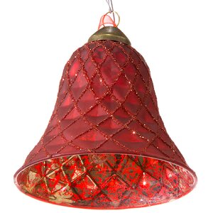 Набор колокольчиков Грани красоты, 8 см, 2 шт, красный, стекло, подвеска Kaemingk фото 4