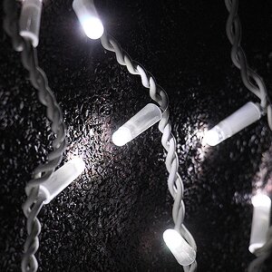 Светодиодный занавес 2*3 м, 925 холодных белых LED ламп, белый КАУЧУК, соединяемый, IP65 Экорост фото 4