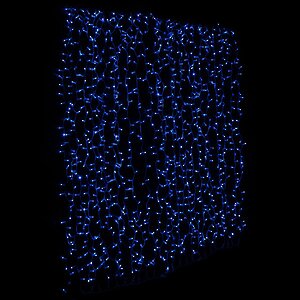 Светодиодный занавес 2*3 м, 925 синих LED ламп, белый каучук, соединяемый, IP65 Экорост фото 2
