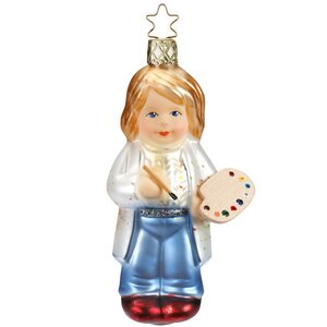 Стеклянная елочная игрушка Девочка Шеррил - Время художеств 11 см, подвеска Inge Glas фото 3