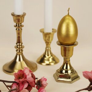 Пасхальная свеча Яйцо Golden 6 см Омский Свечной фото 6