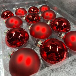 Набор стеклянных шаров Blanchett - Classic Ruby, 5-7 см, 26 шт Edelman фото 2