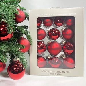 Набор стеклянных шаров Blanchett - Classic Ruby, 5-7 см, 26 шт Edelman фото 1