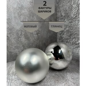 Набор стеклянных шаров Blanchett - Classic Silver, 5-7 см, 26 шт Edelman фото 3