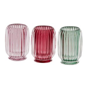 Стеклянная ваза Rozemari 12 см пудрово-розовая EDG фото 5