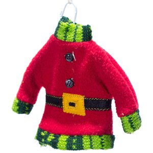 Елочная игрушка Рождественская Одежка - Свитер, 13 см, подвеска Edelman фото 1