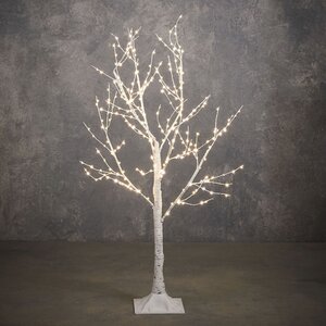 Светодиодное дерево Белая Береза 120 см, 300 теплых белых LED ламп, IP44 Edelman фото 1