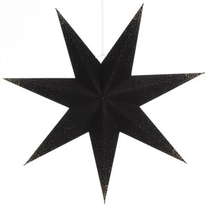 Бумажная звезда Гарленд 60 см черно-золотая Edelman фото 1