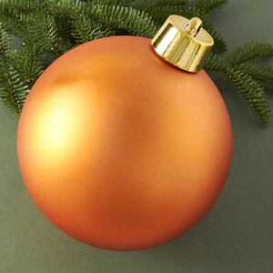 Пластиковый шар Sonder 20 см оранжевый матовый Winter Deco фото 1