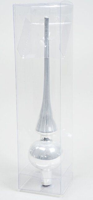 Верхушка Royal Classic 26 см шелковое серебро, стекло Kaemingk фото 1