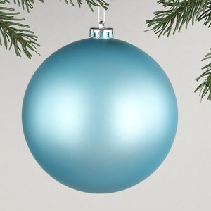 Пластиковый шар Sonder 15 см ярко-голубой матовый Winter Deco фото 1