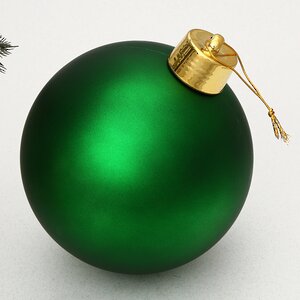 Пластиковый шар Sonder 20 см ярко-зеленый матовый Winter Deco фото 1