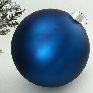 Пластиковый шар Sonder 30 см синий матовый Winter Deco фото 1