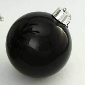 Пластиковый шар Sonder 20 см черный глянцевый Winter Deco фото 1