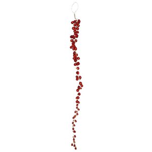 Новогоднее украшение Сосулька Ла Шерель 65 см красная, подвеска Edelman фото 1